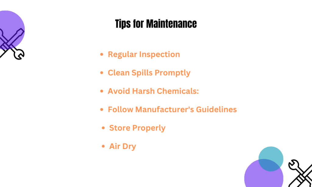 tips for maintenance