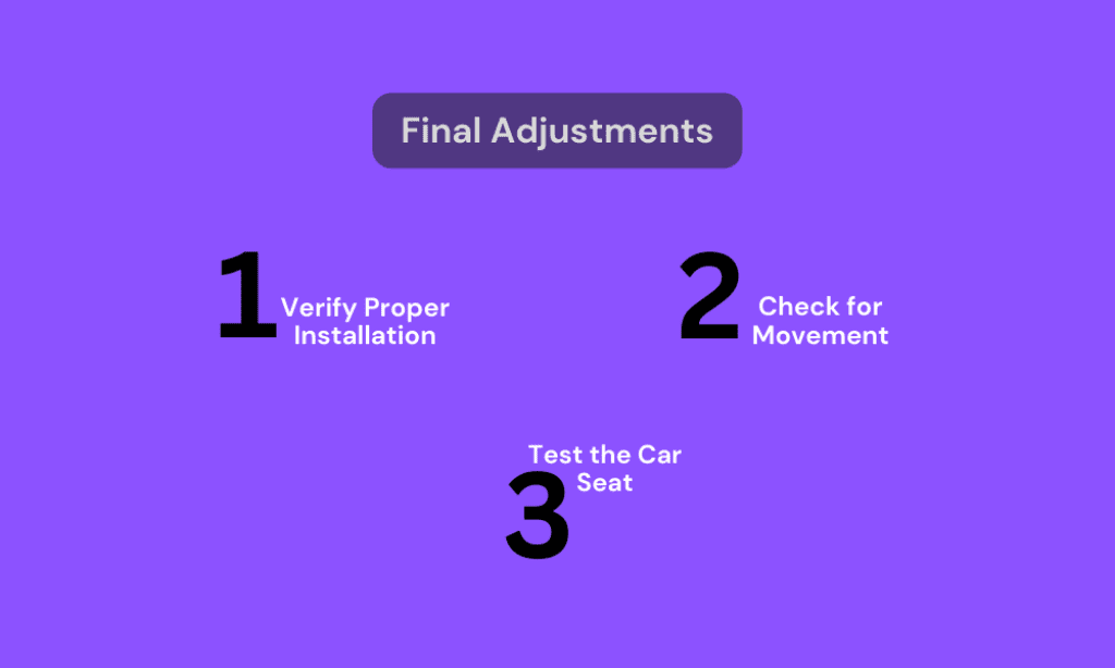 Final adjustments